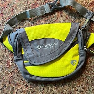 Outdoor Products gray/chartreuse travel waist pack